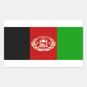 Patriotic Afghanistan Flag Rectangular Sticker