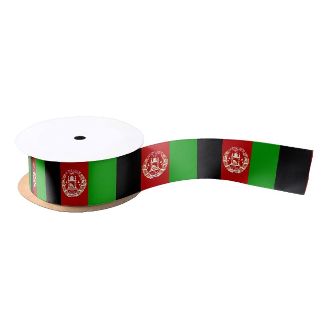 Patriotic Afghanistan Flag Satin Ribbon (Spool)