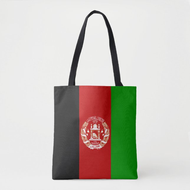 Patriotic Afghanistan Flag Tote Bag (Front)