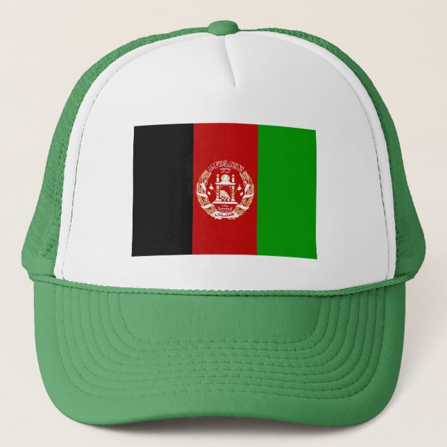 Patriotic Afghanistan Flag Trucker Hat (Front)