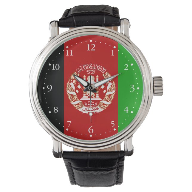 Patriotic Afghanistan Flag Watch (Front)