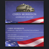 Patriotic Aggregate Delivery Service Truck