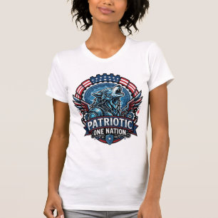 Patriotic Ai Freedom Wolf Cyberpunk Future Freedom T-Shirt