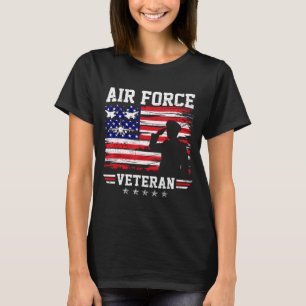 Patriotic air force veteran usaf flag american T-Shirt