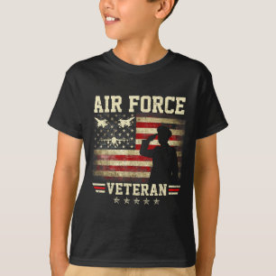 Patriotic air force veteran usaf flag us american T-Shirt