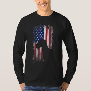 Patriotic Airedale Terrier American Flag Cool Dog T-Shirt