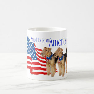Patriotic Airedale Terriers Coffee Mug