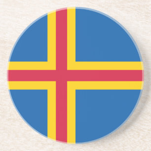 Patriotic Åland Islands Flag Coaster