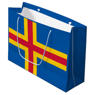 Patriotic Åland Islands Flag Large Gift Bag