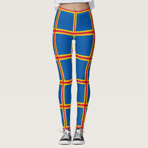 Patriotic Åland Islands Flag Leggings
