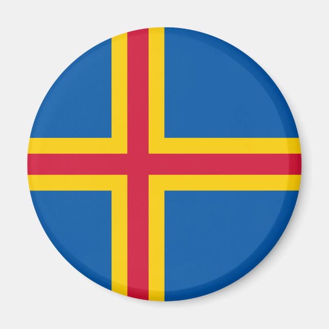 Patriotic Åland Islands Flag Magnet (Front)