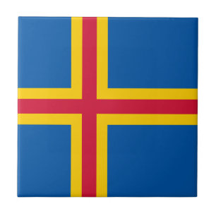 Patriotic Åland Islands Flag Tile
