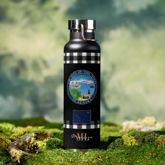 Patriotic Alaska Vacuum Insulated, Alaska Flag Water Bottle (Outdoor)