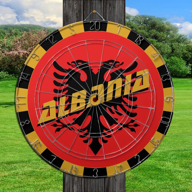 Patriotic Albania Dartboard & Albanian Flag / game (Creator Uploaded)