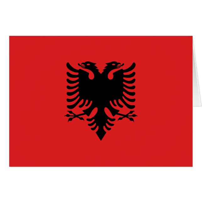 Patriotic Albanian Flag (Front Horizontal)