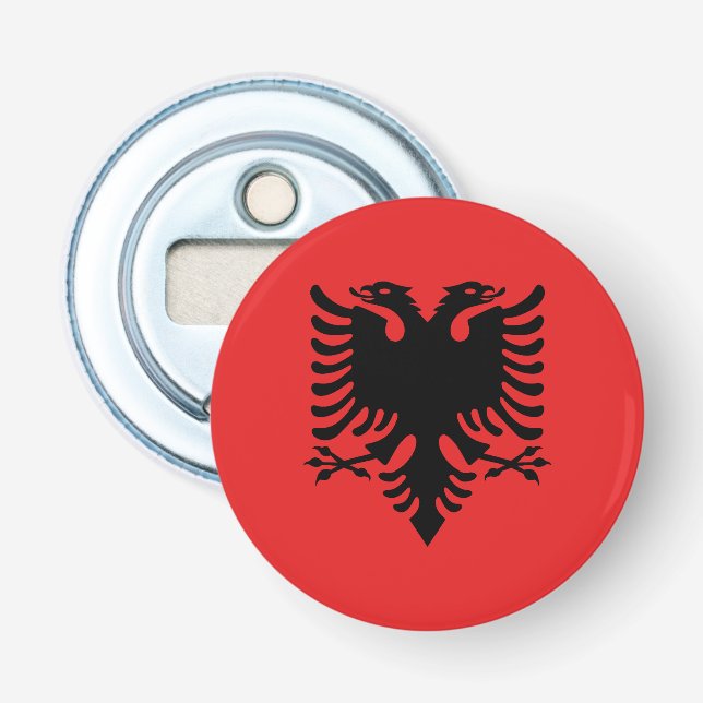 Patriotic Albanian Flag Bottle Opener (Front)