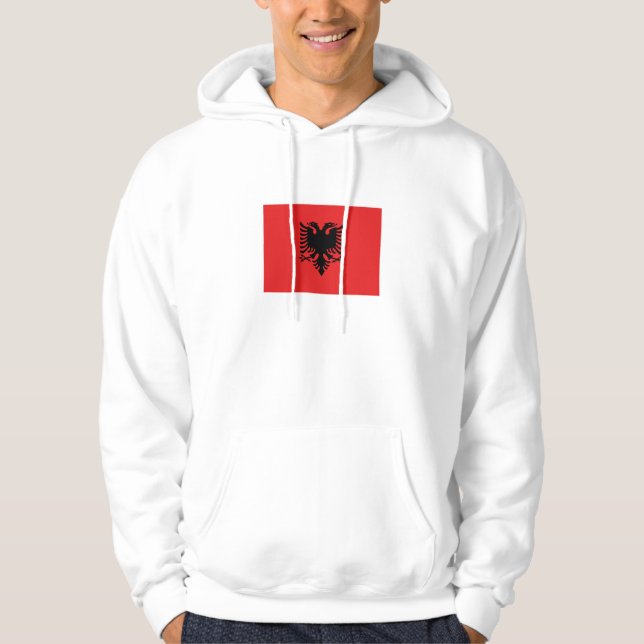 Patriotic Albanian Flag Hoodie (Front)