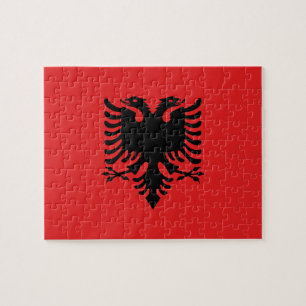 Patriotic Albanian Flag Jigsaw Puzzle