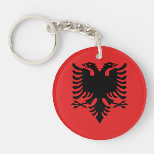 Patriotic Albanian Flag Key Ring