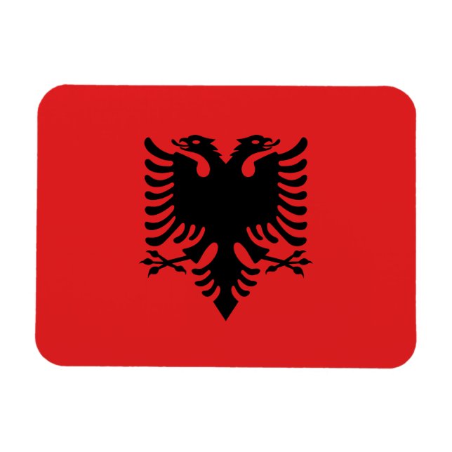 Patriotic Albanian Flag Magnet (Horizontal)