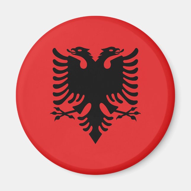 Patriotic Albanian Flag Magnet (Front)