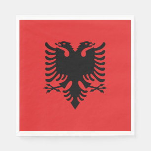 Patriotic Albanian Flag Napkin
