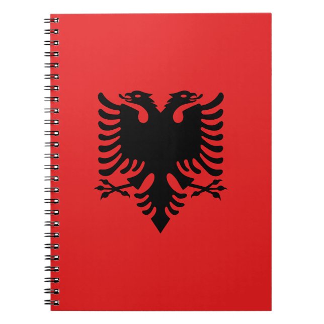 Patriotic Albanian Flag Notebook (Front)