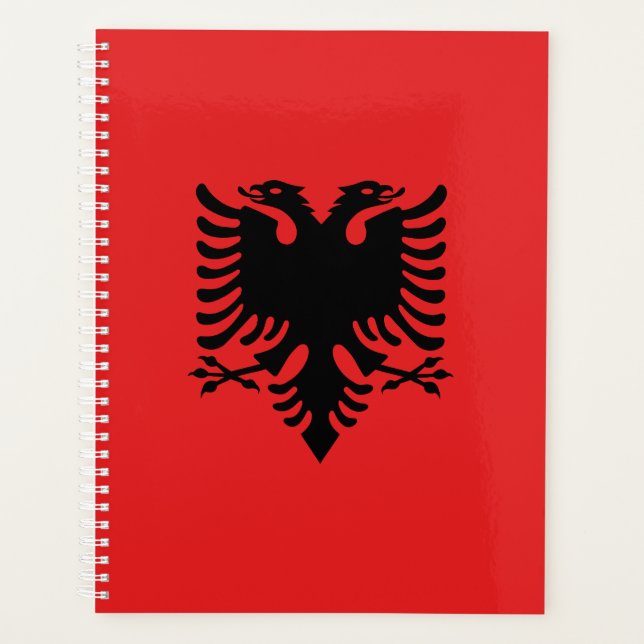 Patriotic Albanian Flag Planner (Front)