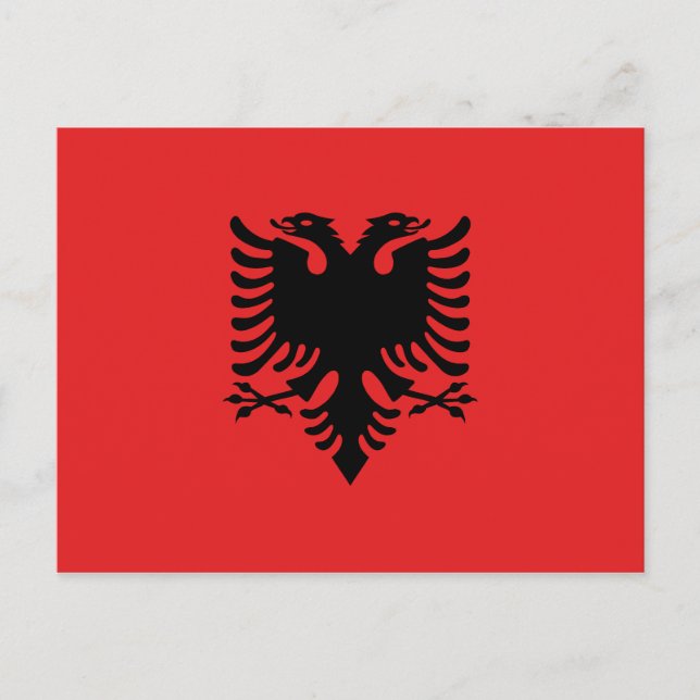 Patriotic Albanian Flag Postcard (Front)