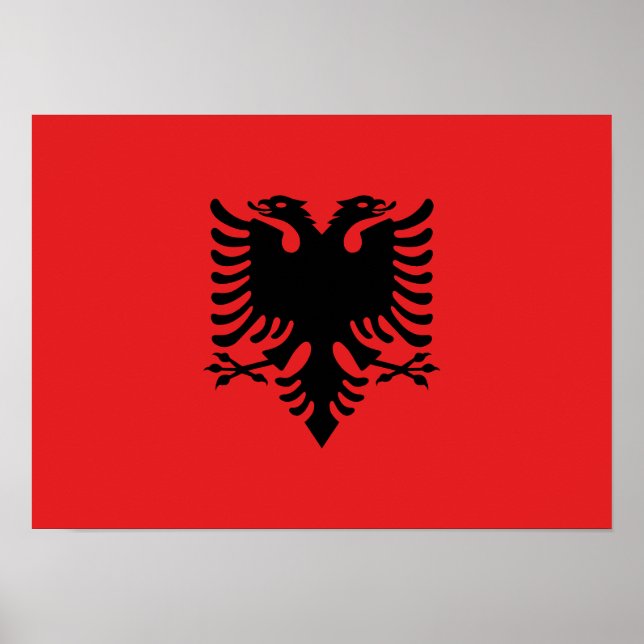 Patriotic Albanian Flag Poster (Front)