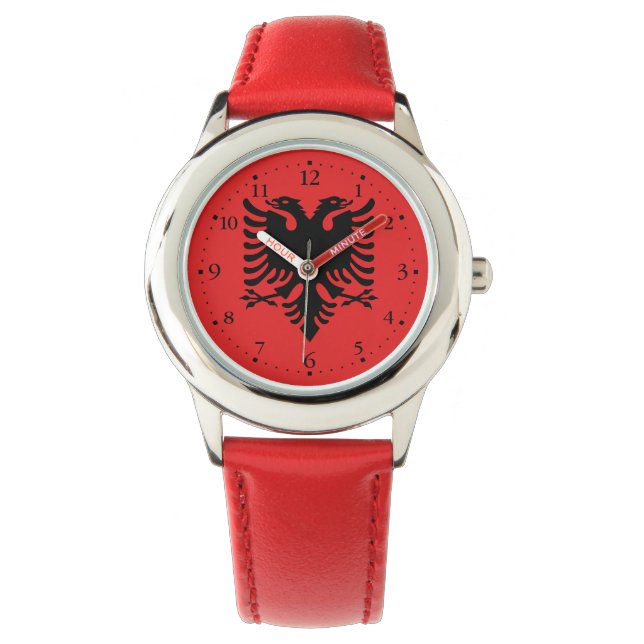 Patriotic Albanian Flag Watch (Front)