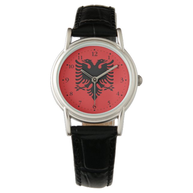 Patriotic Albanian Flag Watch (Front)