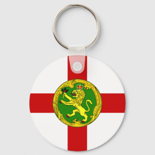 Patriotic Alderney Flag Key Ring