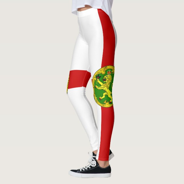 Patriotic Alderney Flag Leggings (Left)