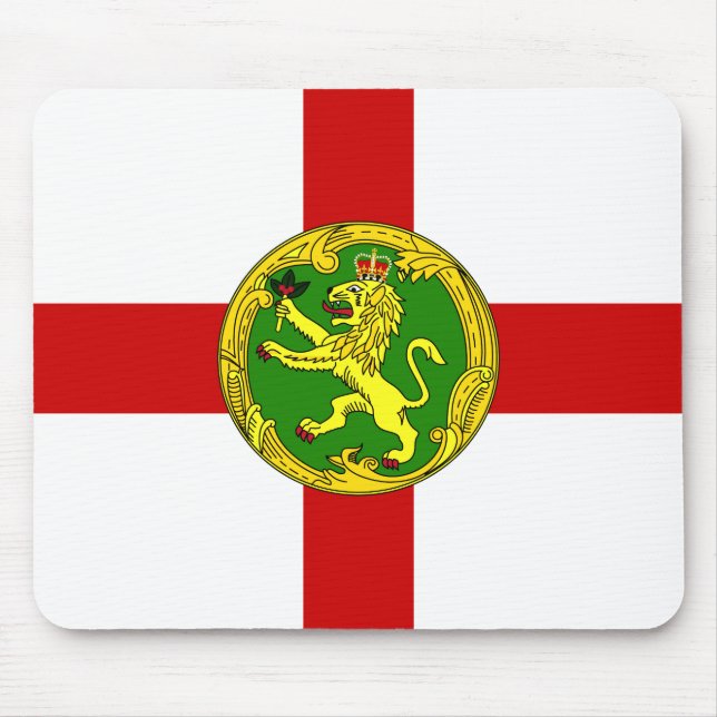Patriotic Alderney Flag Mouse Mat (Front)
