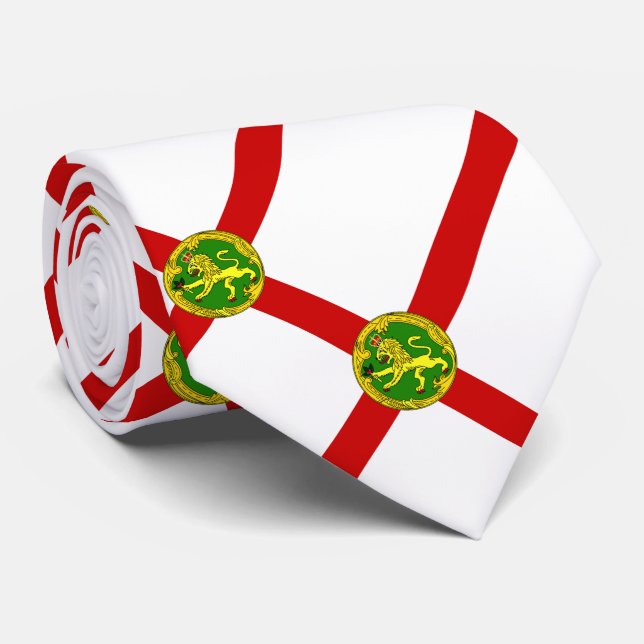 Patriotic Alderney Flag Tie (Rolled)