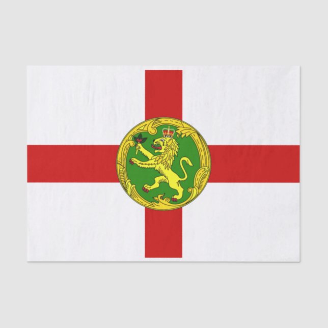 Patriotic Alderney Flag Tissue Paper (Front)