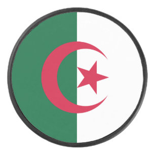 Patriotic Algerian Flag Hockey Puck