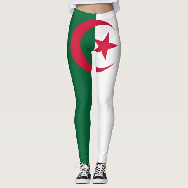 Patriotic Algerian Flag Leggings (Front)