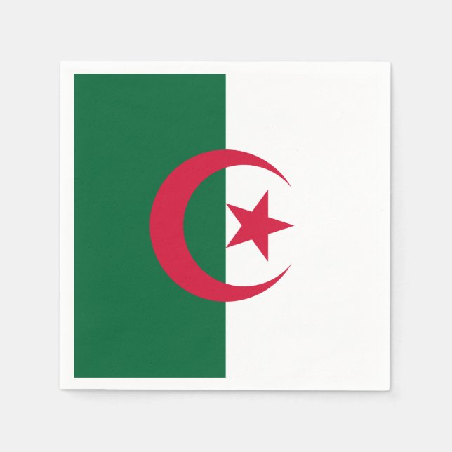 Patriotic Algerian Flag Napkin (Front)