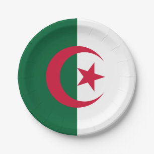 Patriotic Algerian Flag Paper Plate