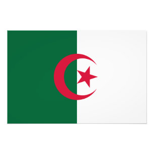 Patriotic Algerian Flag Photo Print