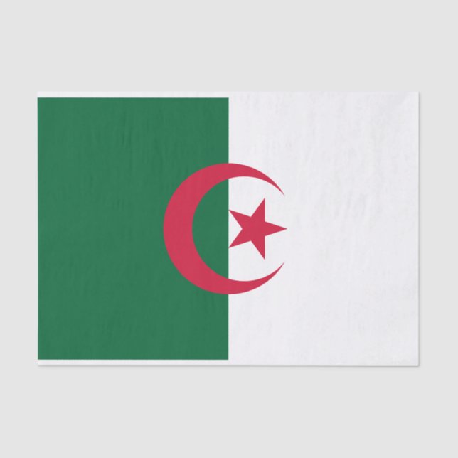 Patriotic Algerian Flag Tissue Paper (Front)
