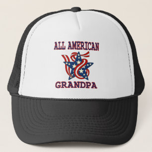Patriotic All American Grandpa Trucker Hat