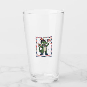 Patriotic Alligator Hot Dog Flag Vintage Shirt Des Glass