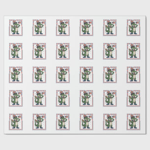 Patriotic Alligator Hot Dog Flag Vintage Shirt Des Wrapping Paper