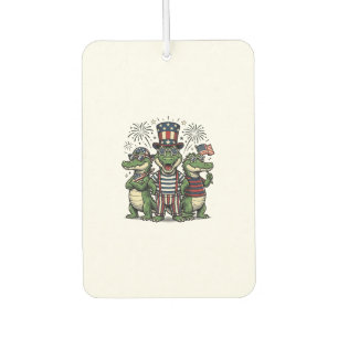 Patriotic Alligator Trio Vintage Fourth of July Sh Car Air Freshener