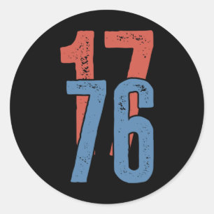 Patriotic America 1776 4th Of July  Classic Round Sticker