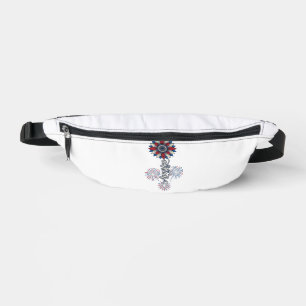 Patriotic America Flower Fireworks Vintage Design_ Bum Bags
