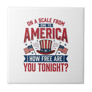 Patriotic America How Free Are You Tonight Shirt D Tile